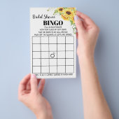 ブライダルシャワービンゴひまわりゲームカード チラシ (ハンドル)