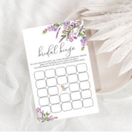 ブライダルシャワービンゴゲームパープルラベンダーフローラ
