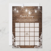 ブライダルシャワービンゴゲーム素朴のストリングライトレース (正面)