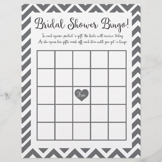 ブライダルシャワービンゴゲーム (正面)