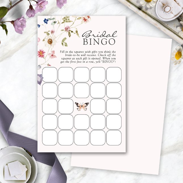 ブライダルシャワービンゴゲーム (Bridal Shower Bingo Game by Painted Paperie
)