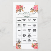 ブライダルシャワービンゴゲーム 案内状 (正面/裏面)