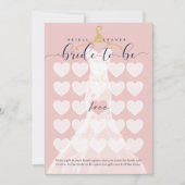 ブライダルシャワービンゴシック結婚のドレスシャワーゲーム 招待状 (正面)