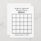 ブライダルシャワービンゴタイポグラフィシンプル平野 インビテーションポストカード (正面/裏面)