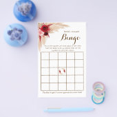 ブライダルシャワービンゴパンパスグラスゲームカード チラシ (シングル)