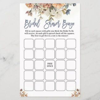 ブライダルシャワービンゴブライダルティーダスティブルー チラシ