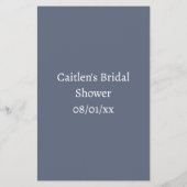 ブライダルシャワービンゴブライダルティーダスティブルー チラシ (裏面)