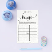 ブライダルシャワービンゴ書道紙ゲームカード チラシ (シングル)