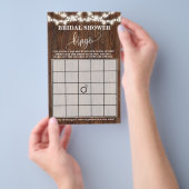 ブライダルシャワービンゴ結婚ウェスタンのゲーム チラシ (ハンドル)