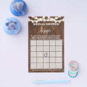 ブライダルシャワービンゴ結婚ウェスタンのゲーム チラシ (シングル)