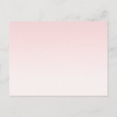 ブライダルシャワービンゴ | ピンク赤面 インビテーションポストカード (裏面)