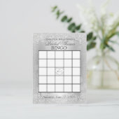 ブライダルシャワービンゴ | Silver Elegance インビテーションポストカード (スタンド正面)