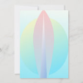 ブライダルシャワービーチサーフィンサンピンク招待状 招待状 (裏面)