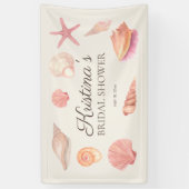 ブライダルシャワービーチパーティーピンク 横断幕 (縦)