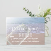 ブライダルシャワービーチ結婚式スターフィッシュ&メイスンジャー 招待状 (スタンド正面)