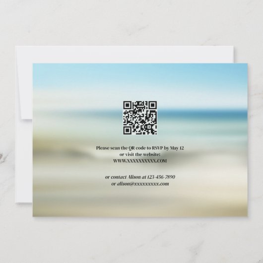 ブライダルシャワービーチ 招待状 (裏面)