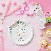 ブライダルシャワービーフローラユーカリ ペーパープレート (パーティー)