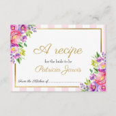 ブライダルシャワーピンクとフォイルの金ゴールドフローラレシピ (正面)