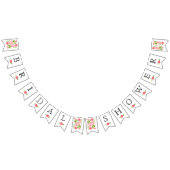 ブライダルシャワーピンクのサンゴ結婚の花のフローラ バンティングフラッグ (全)