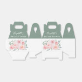 ブライダルシャワーピンクのフローラ水彩色お気に入り フェイバーボックス (折り畳みなし)