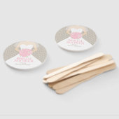 ブライダルシャワーピンクの白いドレスファカスタムン ハンドファン (組立なし)