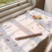 ブライダルシャワーピンクイエローゴールドフォイルゲストブック ゲストブック