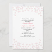 ブライダルシャワーピンクウィスピー素朴つる植物招待状 招待状 (正面)