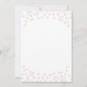 ブライダルシャワーピンクウィスピー素朴つる植物招待状 招待状 (裏面)