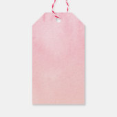 ブライダルシャワーピンクウォーター色フローラありがとう ギフトタグ (裏面)