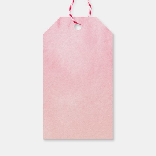 ブライダルシャワーピンクウォーター色フローラありがとう ギフトタグ (裏面)