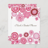 ブライダルシャワーピンクカスタム招待状 招待状 (正面/裏面)