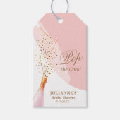ブライダルシャワーピンククォーツのお願い ギフトタグ (正面)