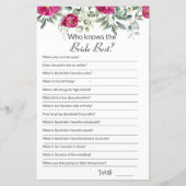 ブライダルシャワーピンクゲームを知っている (正面)