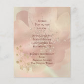 ブライダルシャワーピンクサテンバラ金ゴールドフレーム (裏面)