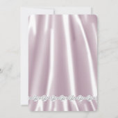 ブライダルシャワーピンクシルクダイヤモンドクリスタル 招待状 (裏面)