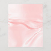 ブライダルシャワーピンクシルクフローラ予算の招待 (裏面)