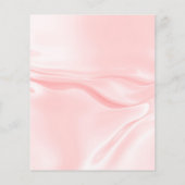 ブライダルシャワーピンクシルクフローラ予算の招待 チラシ (裏面)