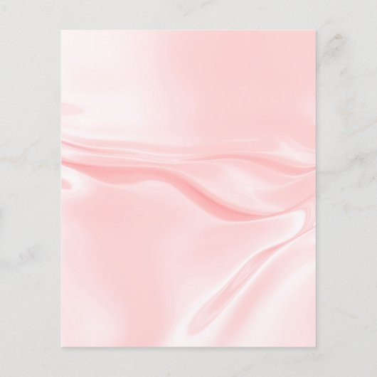 ブライダルシャワーピンクシルクフローラ予算の招待 チラシ (裏面)