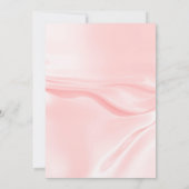 ブライダルシャワーピンクシルク花模様白バラ 招待状 (裏面)