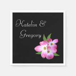 ブライダルシャワーピンクドッグウッドナプキンズ スタンダードカクテルナプキン