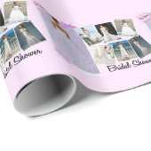 ブライダルシャワーピンクパープルギフトラップ ラッピングペーパー (ロールコーナー)