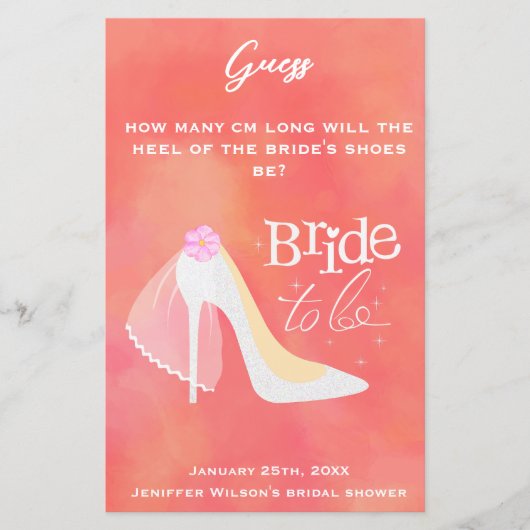 ブライダルシャワーピンクブライドへパーティーゲーム (正面)