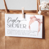 ブライダルシャワーピンクボウ用のアンラップのギフトインサート エンクロージャーカード