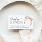 ブライダルシャワーピンクボウ用のアンラップのギフトインサート エンクロージャーカード