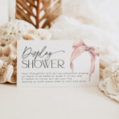 ブライダルシャワーピンクボウ用のアンラップのギフトインサート エンクロージャーカード