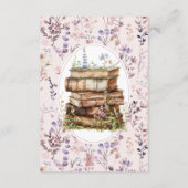 ブライダルシャワーピンクワイルドフラワー、カスタマイズ可能 エンクロージャーカード (裏面)