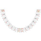 ブライダルシャワーピンク色サンゴの野生結婚の花 バンティングフラッグ (全)