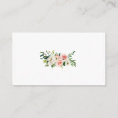 ブライダルシャワーピンク赤面金ゴールドレジストリ挿入カード エンクロージャーカード (裏面)