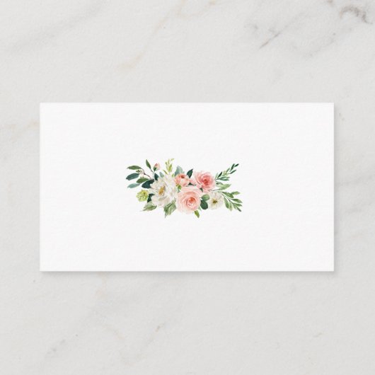 ブライダルシャワーピンク赤面金ゴールドレジストリ挿入カード エンクロージャーカード (裏面)