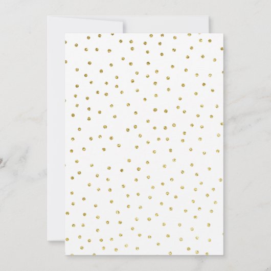 ブライダルシャワーピンク金ゴールドグリッターシックモダンおもしろい 招待状 (裏面)